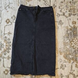 Ann Taylor Black Denim Skirt